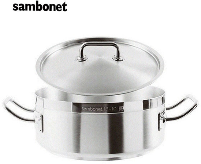 Sambonet 義大利 Prof 不鏽鋼雙耳淺湯鍋, 1個