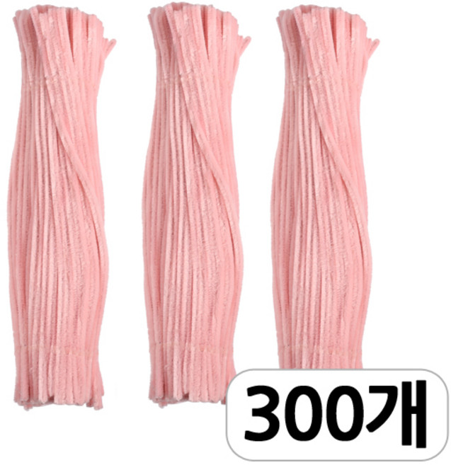 [모핸] 단색 칼라 모루, 300개, 연분홍