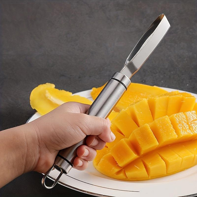 스테인리스 망고 씨 제거기 손잡이형 과일 손질 도구, 1개