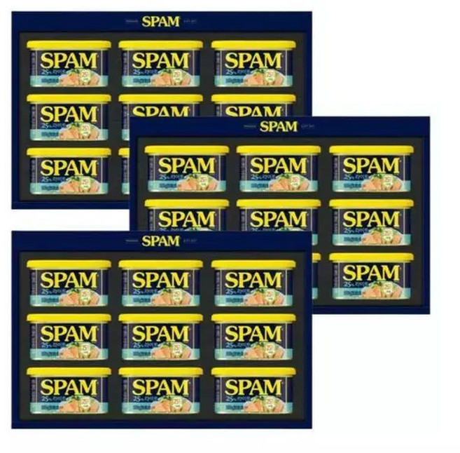 [셀러허브][CJ제일제당] 스팸 마일드 8호 선물세트 스팸 마일드 200g 9캔 x 3박스 (S28815569), 3개