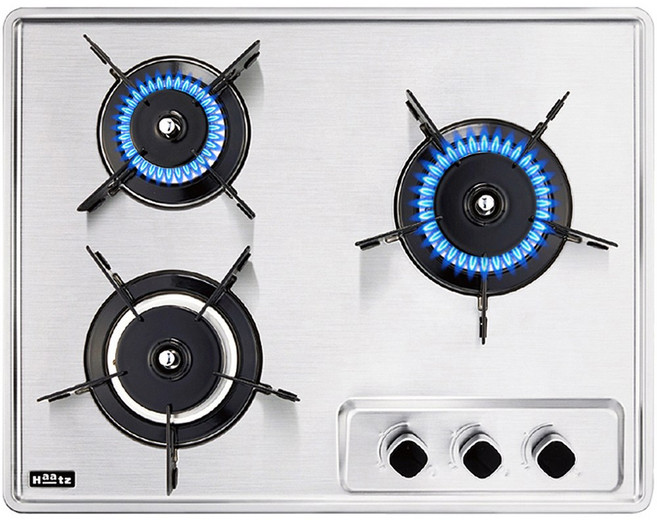 하츠 빌트인가스레인지 3구 GC-3608SDBH 매립형가스레인지, LNG (도시가스), 빌트인, GC-3608SDBH(비연동형)