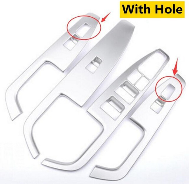 차동차컵홀더 차량용 컵홀더 차량 ABS 도어 팔걸이 윈도우 리프트 스위치 버튼 패널 커버 트림 현대 아반, [01] A-With Hole, 01 A-With Hole, 1개