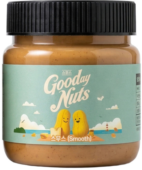 해풍 맞은 땅콩 100% 무첨가 무가당 땅콩버터 스무스, 1개, 230g