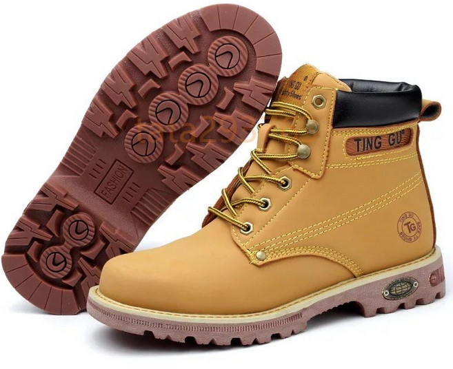 TING GU 防水軍工靴 耐磨牛筋底 超纖皮 戶外登山工作鞋