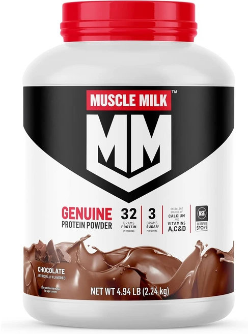 머슬 밀크 게이너 프로틴 파우더 2.268kg 초콜릿 Muscle Milk Gainer Protein Powder Chocolate 32g, 1개 - 쿠팡