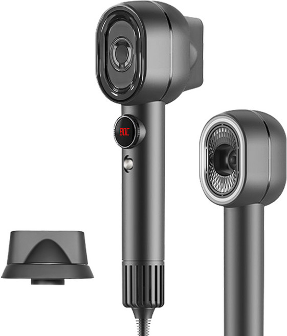 Voltmate 고속 헤어 드라이어 BLDC 모터 음이온 온도조절 두피케어 저소음 드라이기, 회색, 회색