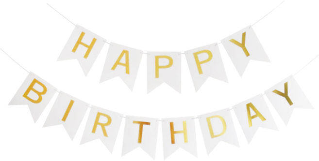 브로키 생일 파티 가랜드, 1세트, 화이트