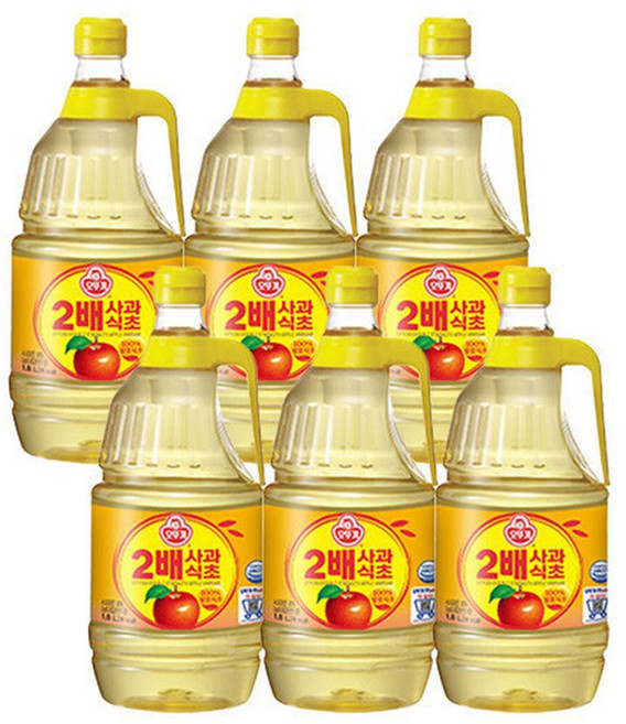 2배 사과 식초 1.8Lx6개, 6개, 1.8L