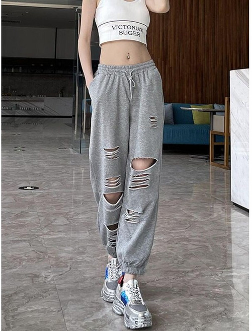 에어로빅옷 여름 찢어진 줌바복 댄스복 그레이 라인댄스 복장 3종 편안한바지 트레이닝복