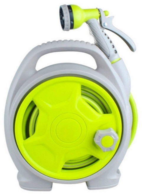 고압 릴 물호스 원예 호스릴 세차호스 15M, 그린, 1개