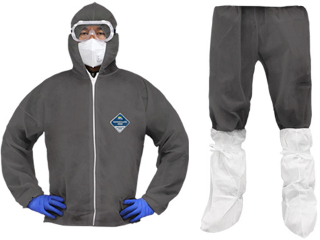 나노가드 PP 상의 40개 1박스 구성 일회용 방진복 부직포 작업복 보호복 위생복