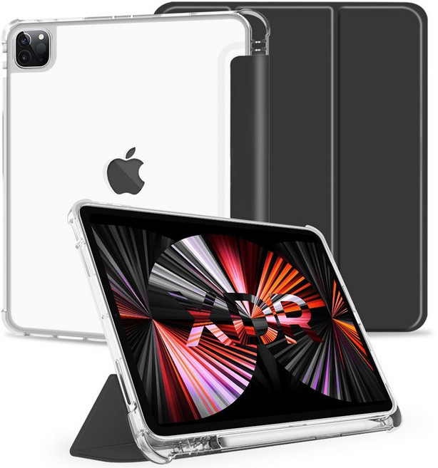 원더글라스 클리어 에어 쉴드 애플펜슬 수납 케이스, 블랙