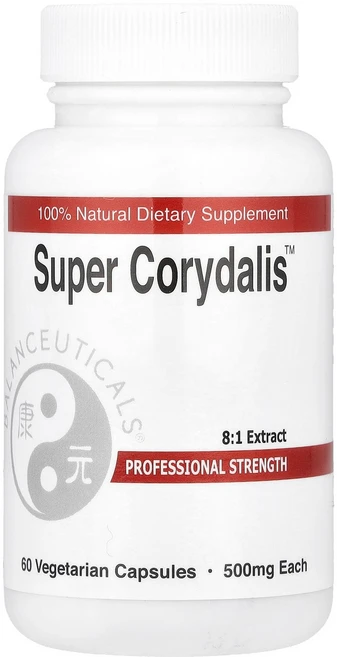 Balanceuticals Super Corydalis™ 60 Vegetarian Capsules (500 mg per Capsule), Balanceuticals, Super Corydali, 1개, 60정 - 쿠팡