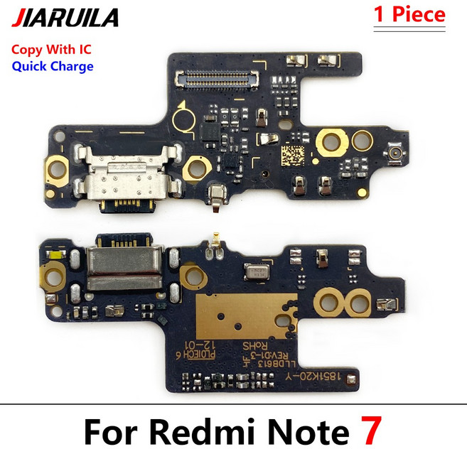 USB 충전 포트 보드 플렉스 케이블 커넥터샤오미 레드미 노트 7 8 8T 9 9S 10 10S 11 12 프로 플러스 4G 마, 07 Note 7 Pro, 1개