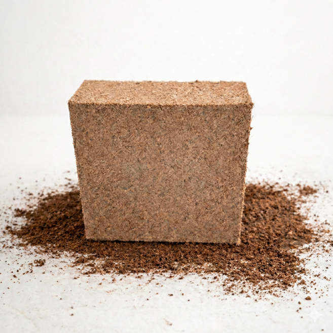 저염도 압축코코피트 50리터 블럭 고운입자, 50L, 1개