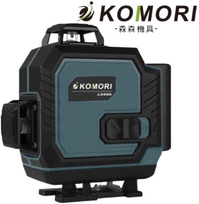 KOMORI 16線 360度 綠光雷射水平儀 附遙控器 自動整平 高精度測量, 1套