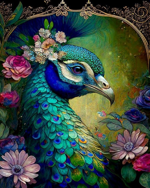 PLAYVIEW 1000피스 퍼즐 Romantz Art Queens Aviary Marley 직소 68.6 x 50.8cm 27 20인치 - 성인을 위한 어렵고 도전적인 예술적, 자랑스러운 세룰리안 1000개.