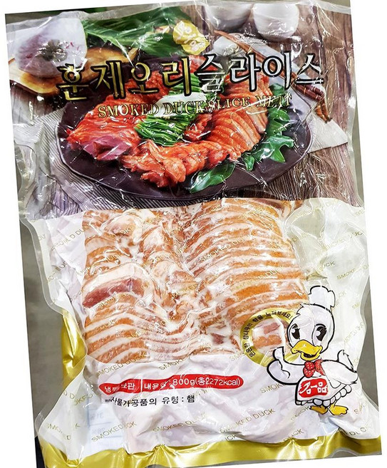 국산 훈제오리 슬라이스 캠핑용 오리 구이 800g, 1개