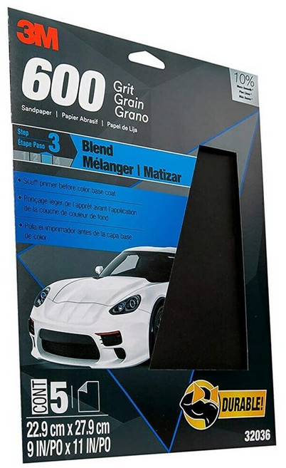 3M 웨토르 사포 800그릿 22.8cm x 27.9cm 1팩당 5장 (32035), 9 x 11인치, 600 그릿