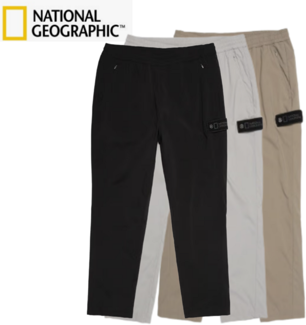 [백화점 발송] 내셔널지오그래픽 남성 트레이닝 팬츠 데일리룩 일상 출근룩 캠퍼스 학생 등교 등산 낚시 캠핑 워킹 운동 여행 봄 가을 간절기 겨울 바지 하의