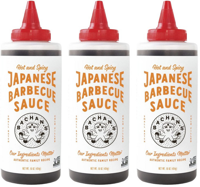 바찬스 재패니즈 바비큐 소스 핫 앤 스파이시, 454g, 3개