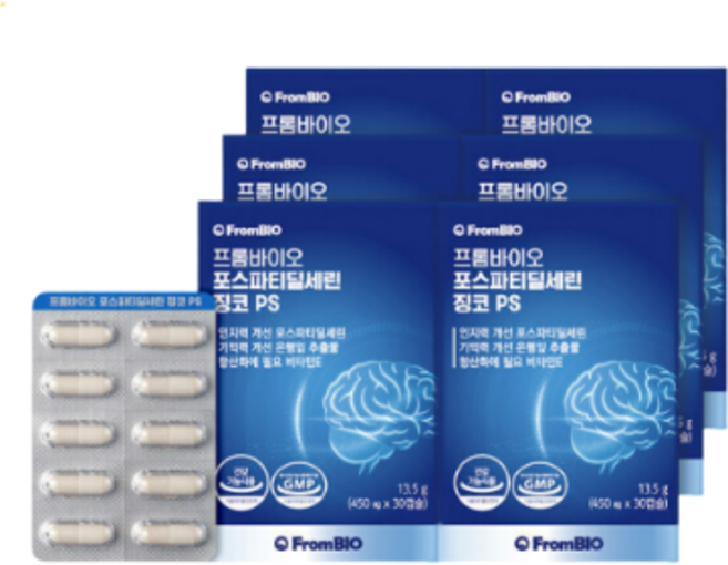 프롬바이오 포스파티딜세린 징코 PS 13.5g, 30정, 6박스