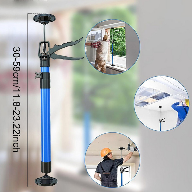 노동 절약형 텔레스코픽 스틸 지지대 캐비닛 잭 드라이월 건설 도구 확장형 미끄럼 방지 핸드 리프팅, 1 Piece, 1개