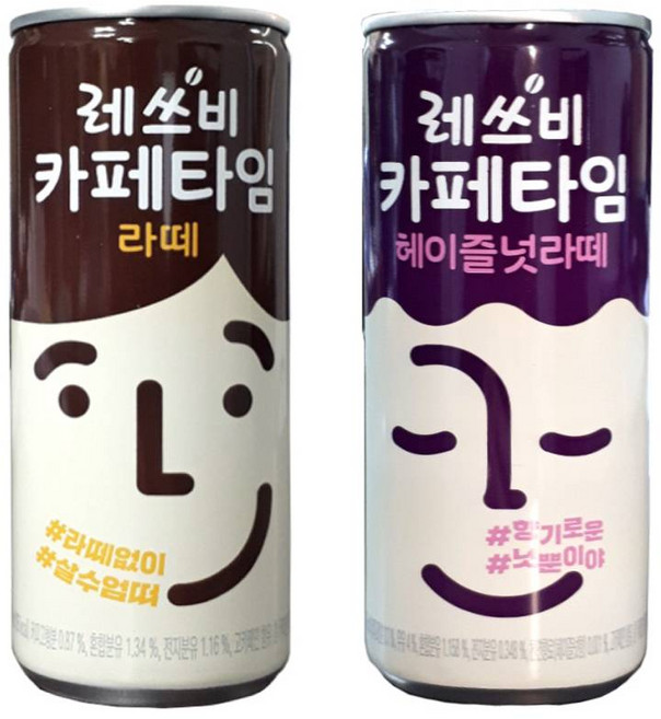 레쓰비 카페타임 라떼 240mlx30개+레쓰비 헤이즐넛라떼 240mlx30개, 1개, 240ml