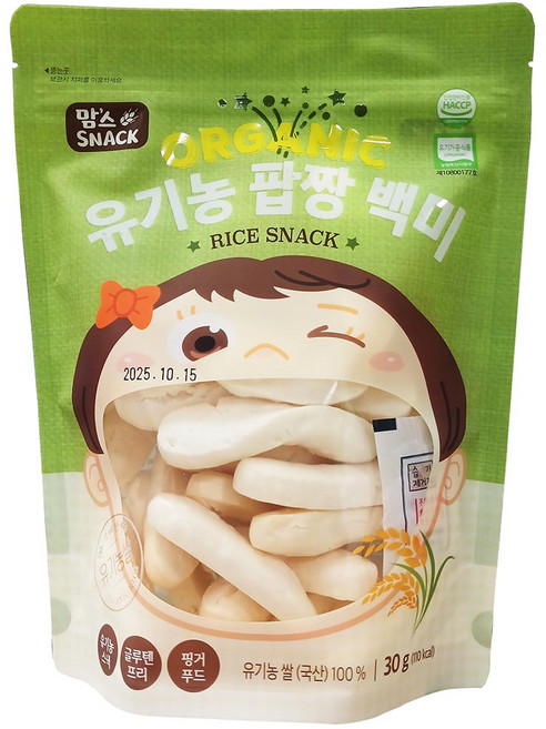 청오건강 청오 유기농 팝짱 백미 30g 이강산닷컴, 백미맛, 2개