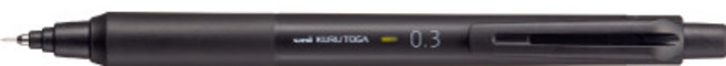 日本三菱 UNI KURU TOGA M3-KS / M5-KS 自動鉛筆, 1個, 0.3mm, 黑色