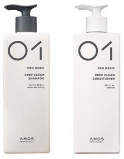 7위 - [리뉴얼] 아모스 딥클린 샴푸 1000ml +딥클린 컨디셔너 1000ml 1set, 1L, 1개
