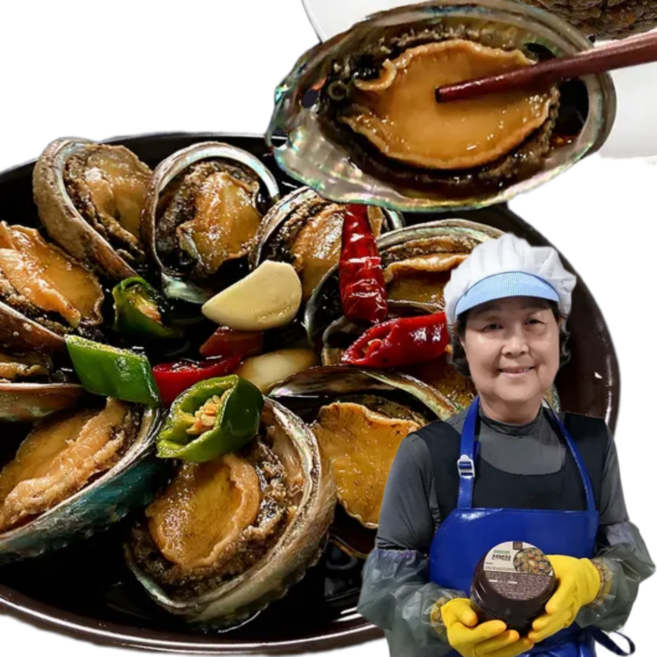(26년) 완도수산 활전복 조미료없는 천연간장 프리미엄 완도 전복장, 1kg