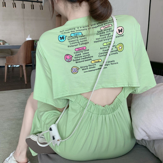 캐주얼 여성 반팔 원피스 빅사이즈 루즈핏 뒷트임 원피스 데일리 여름 여자 반팔 롱원피스 CJJ
