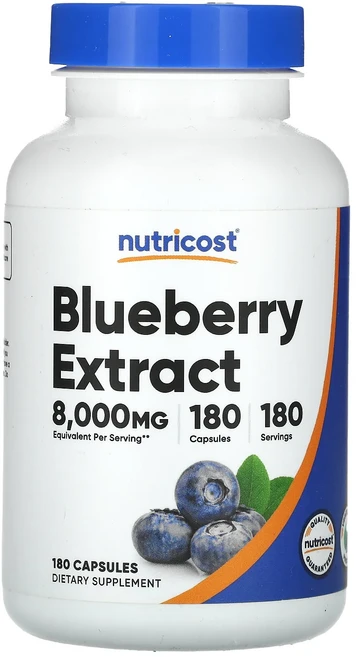 헁복하고 건강하세요 Nutricost 블루베리 추출물 160mg 캡슐 180정 늘 챙기셔야합니다, Nutricost블루베리추출물160mg캡슐180정, 1개 - 쿠팡