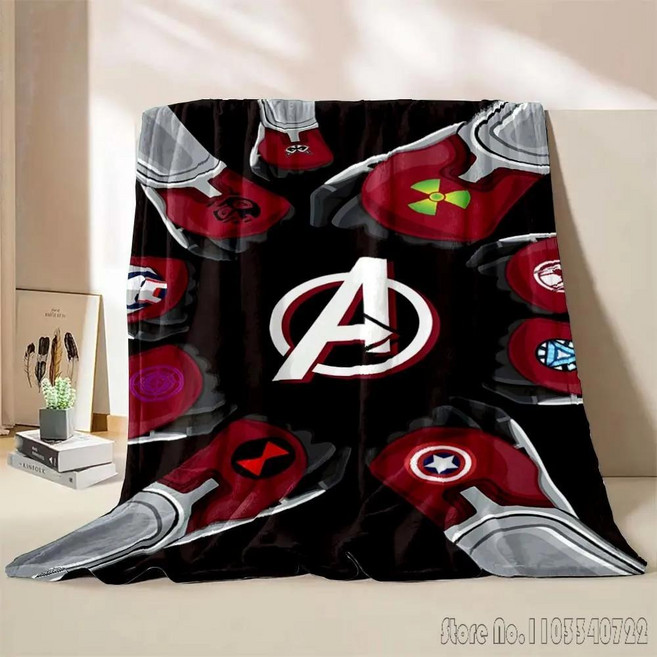 애니메이션 마벨 어벤져스 담요 솜털 던지기 성인 봉제 이불 소파 침대 생일 선물, A. Flannel 70x100cm, 2. 14, 1개