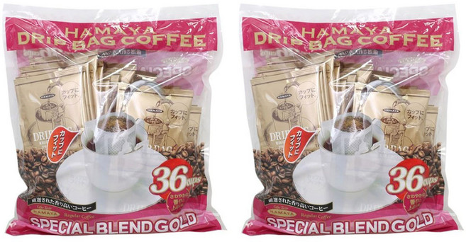 하마야 스페셜 블랜드 골드 드립백커피, 2개, 36개입, 8g