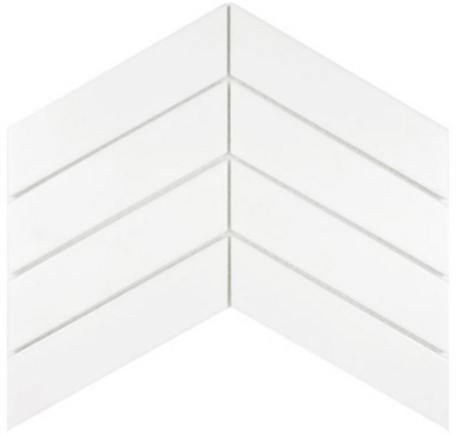 자기질 모자이크 타일 헤링본타일 45x180mm, 1개, 화이트유광