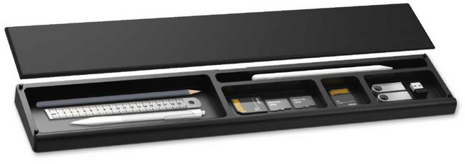 모락 모쿠 수납형 키보드 손목 받침대, 1개, 블랙