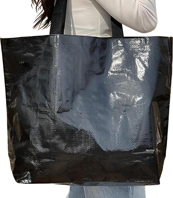 에코로버 타포린 모던 에코백 대형, 1개, 블랙