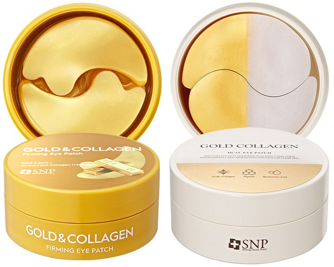 [SNP] 골드 앤 콜라겐 퍼밍 아이패치 + 골드 콜라겐 듀얼 아이패치, 2개, 60개입