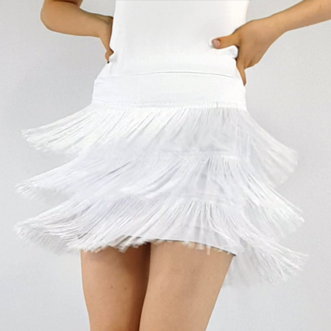 다이써유 3단 수술 치마 라인댄스복 8컬러 CP008 (블랙레드믹스/버건디레드/딥블루/딥퍼플/형광그린/선셋오렌지/어두운블랙/화이트)