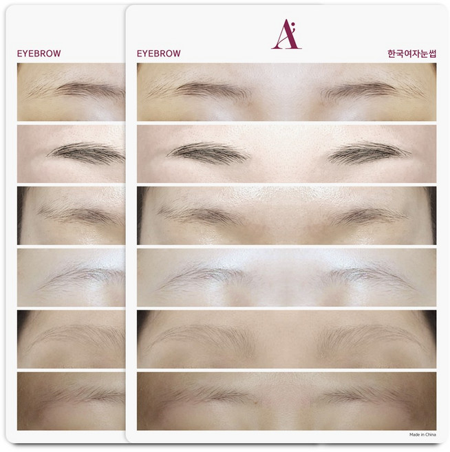 라몽 에이 반영구화장 실사 연습판, 2개, 한국여자눈썹
