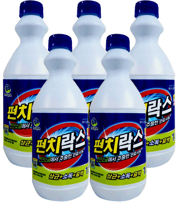 하루그린 살균 표백 청소 펀치락스, 5개, 1L