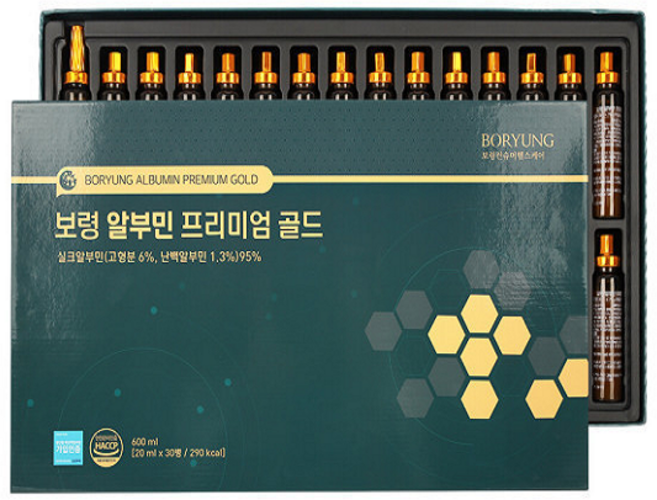 보령 알부민 프리미엄 골드, 600ml, 3개