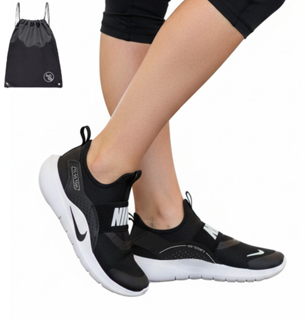 나이키 여성/주니어 끈없는 플렉스 런닝화 블랙화이트 (PGN짐쌕가방 지급)