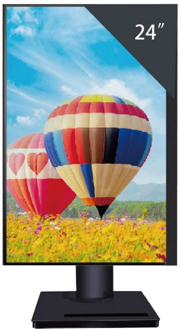 Nugens 24吋 美型薄邊可旋轉升降液晶螢幕