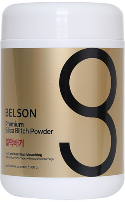 동방 벨슨 프리미엄 실리카 블리치 파우더 탈색제 탈색약 탈색가루 브리지 브릿치 염색약 500g (블랙빼기골드), 1개