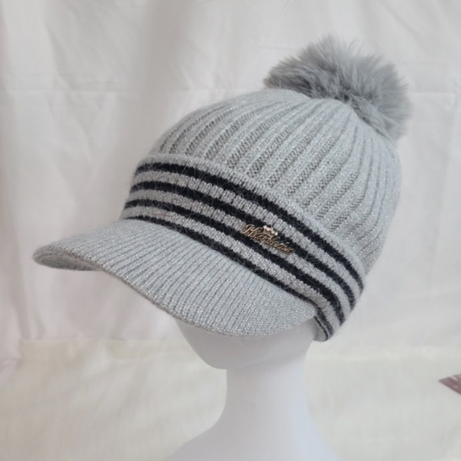 neobella 여성 겨울모자 골프 니트 방울 캡 모자