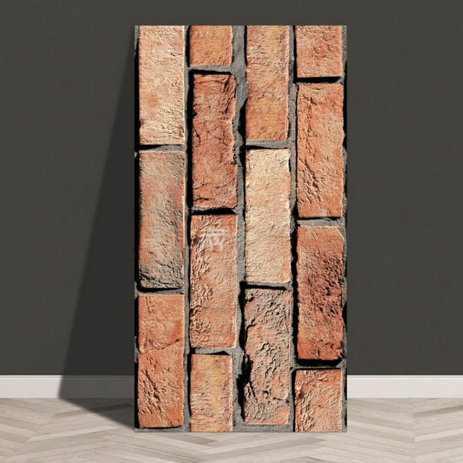 파벽돌 데코 시트지 10개세트, 브라운레드벽돌