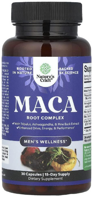 네이처스크래프트 남성용 마카 Maca Root Complex 캡슐 30정, 1개